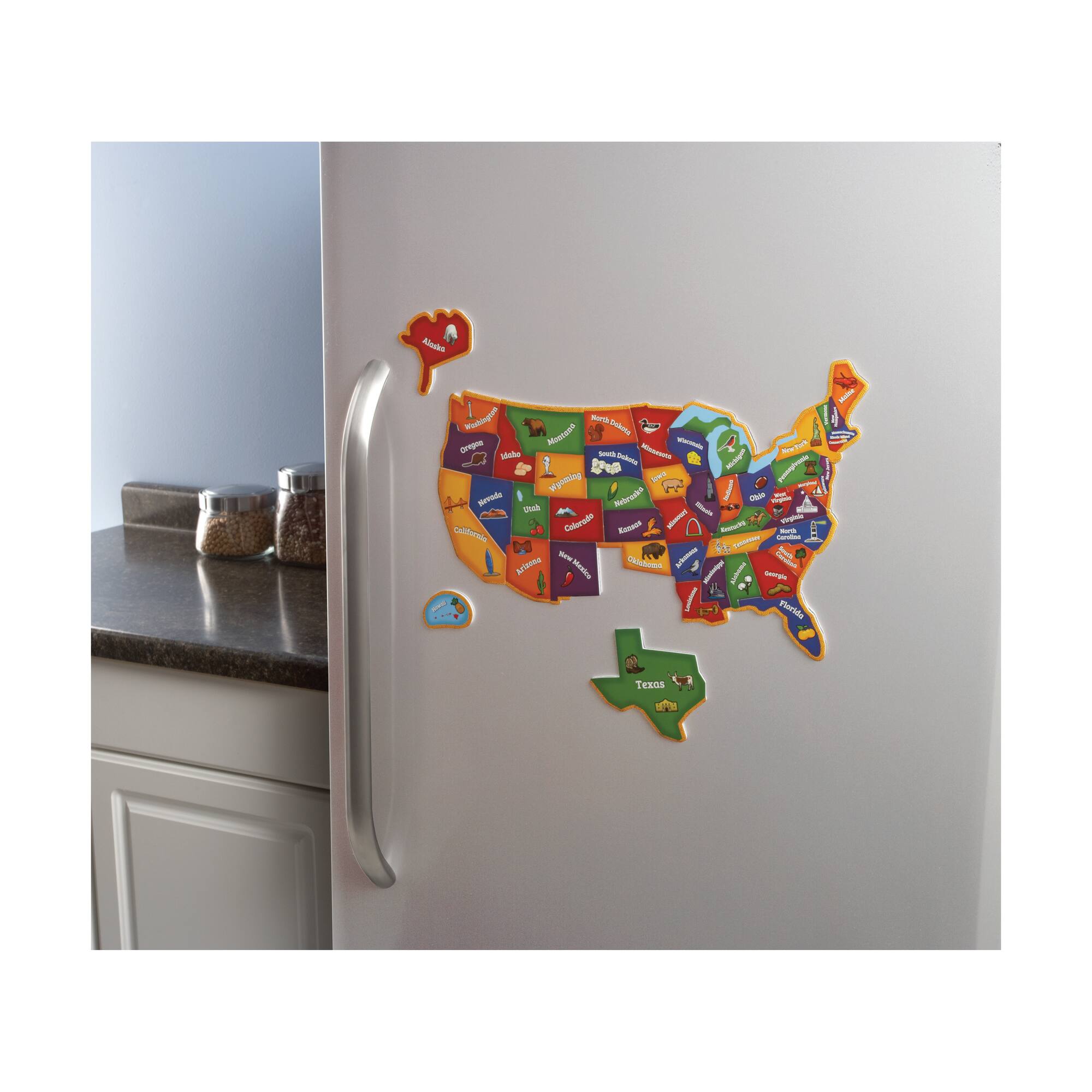 Learning Essentials™ Magnetic U.S. Map 44 Piece Puzzle